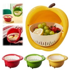 Vegetable Washer Double Layer Large Capacity Strainer Vegetable Drain Basket