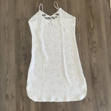 Vtg Erika Taylor Slip Nightgown Dress Sheer Large