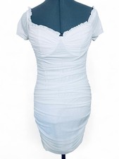 Windsor Stunning Sweetheart Mesh Mini Dress Size M White Romantic Bridal Party