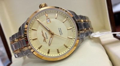 Herrenuhr Automatik Edelstahl bicolor Saphirglas 42mm Dresswatch Kaliber NH35A