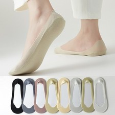 5 Pairs Women Thin Summer Quick Dry Boat Socks Breathable Non Slip No Show Socks