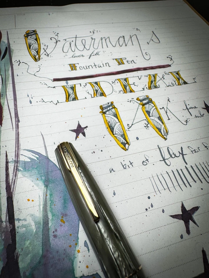 Pluma Estilográfica Waterman's Ideal Vintage ~ Seafoam Dream ~ 14k Semi Flex ~ Restaurada Foto 3 de 4