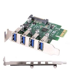Chenyang Low Profile 4 Ports PCI-E to USB 3.0 HUB PCI Express Expansion Card Ada
