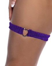 Spandex Garter with Heart Shaped Hardware