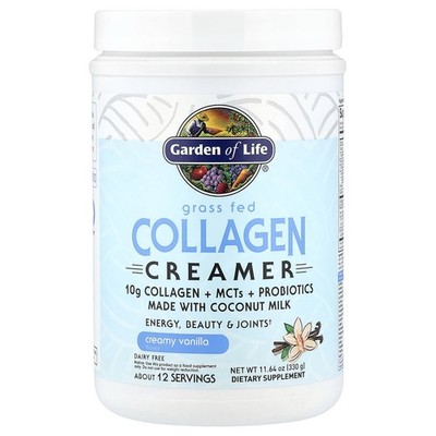 Grass Fed Collagen Creamer, Creamy Vanilla, 11.64 oz (330 g)