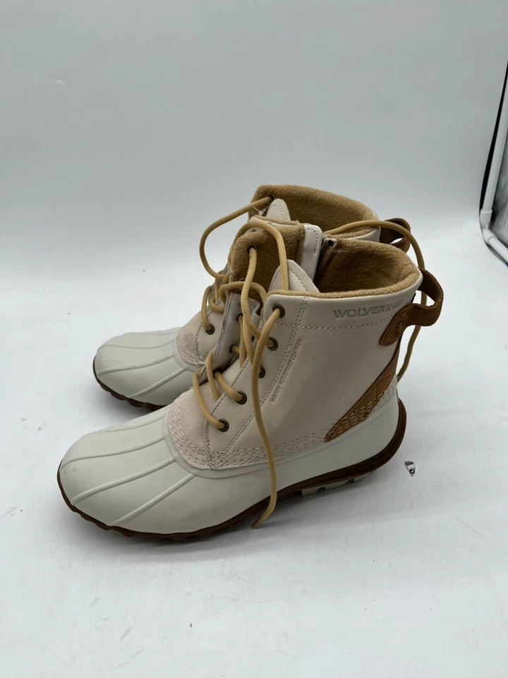 Wolverine Torrent Duck Boots White Waterproof Leather W880227 Women’s Sz 11M - Image 4 of 4