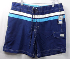 Chaps Ralph Lauren Swim Trunks Men's XL Blue/ White NWT