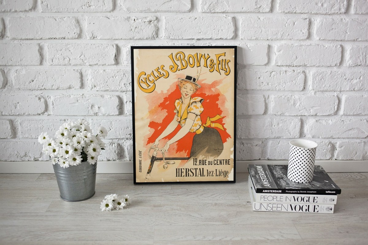 Affiche Publicitaire Vintage Gitane Girls - Format A4 - Marque Campagnolo C Record Delta - Neuf Sous Tube