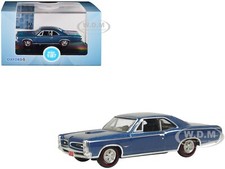1966 PONTIAC GTO FONTAINE BLUE 1/87 HO DIECAST MODEL CAR BY OXFORD 87PG66001