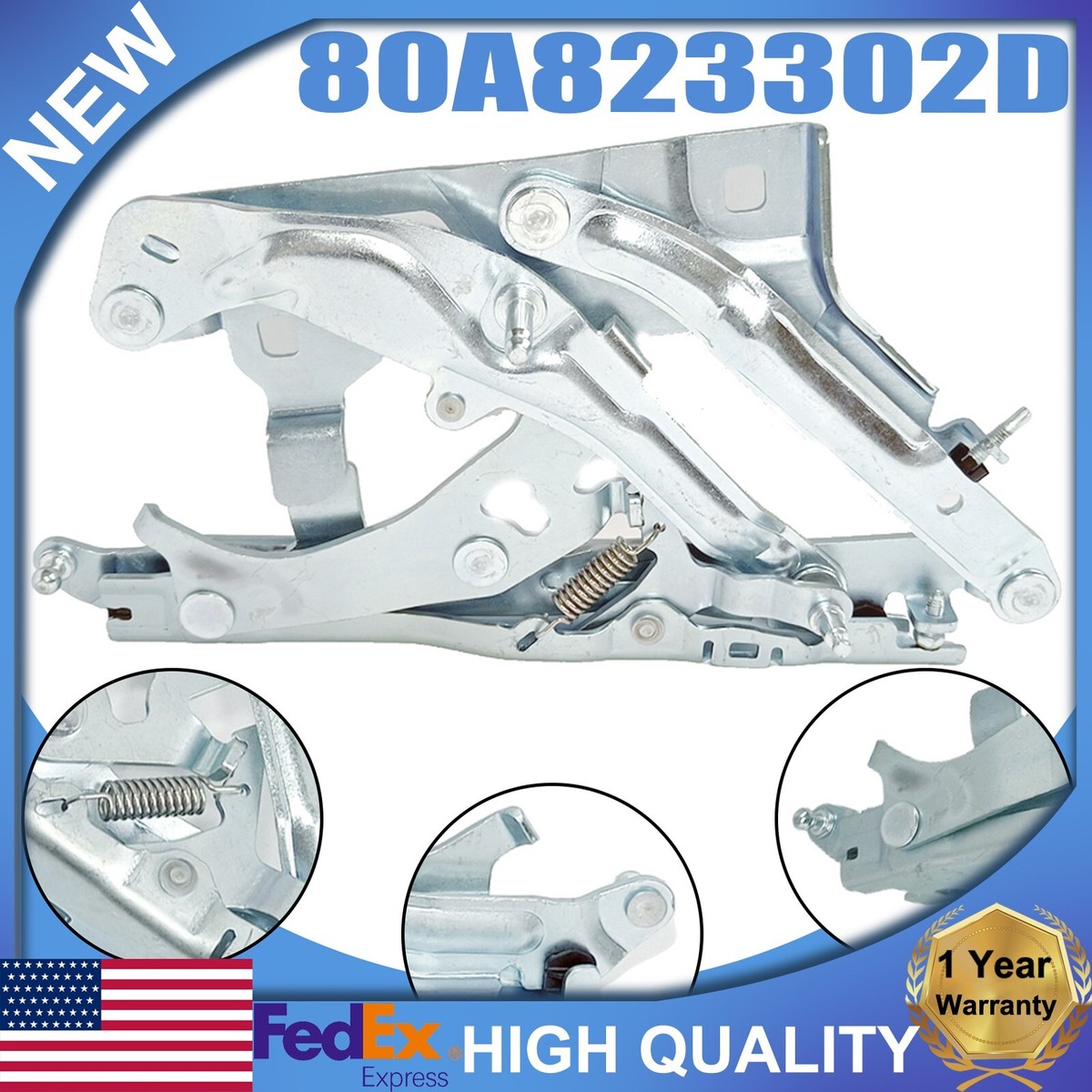 Front Right Bonnet Hood Hinge For Audi Q5 2018 2019 2020 2021-2023
