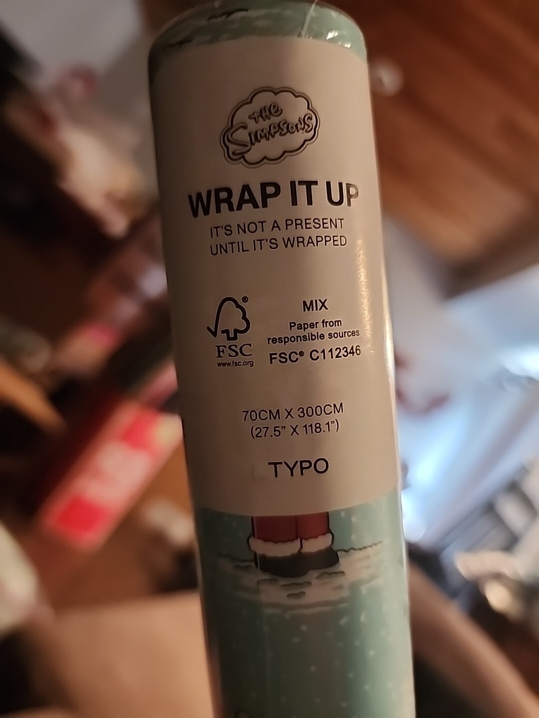 The Simpsons Wrapping Paper & Ribbon Set Gift Wrap Christmas SEE