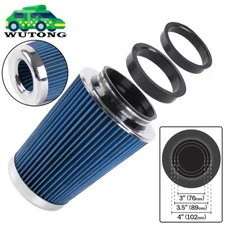 High Flow Performance Cold Air Intake Air Filter 3", 3.5", 4" Inlet, 9" Tall