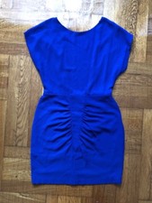 Silence + Noise,Urban Outfitters, Blue Ruched Mini Dress, Size 4