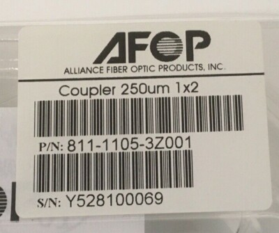 AFOP Alliance Fiber Optic Products Coupler 250um 1x2  811-1105-3Z001  SMF-28E