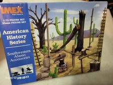 New Imex Southwestern Alamo Accessories Cactus Trees Grasses Well Rock 1/72 533