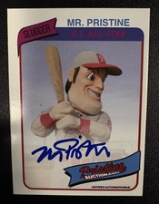 2010 Pristine Auctions VIP Mr Pristine #580 Auto crease Mascot Slugger Autograph