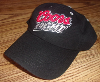 COORS LIGHT RARE '' SAMPLE '' HAT / CAP by Top of the World - BLACK / Red