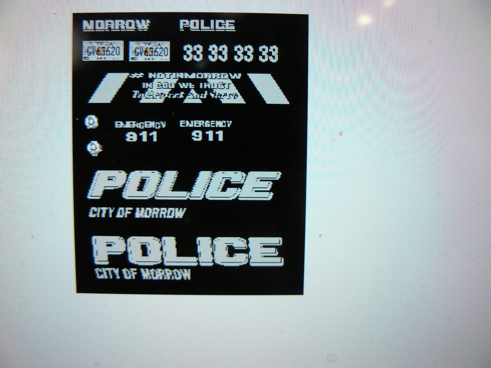 Morrow Georgia Police SUV Decals  1:24