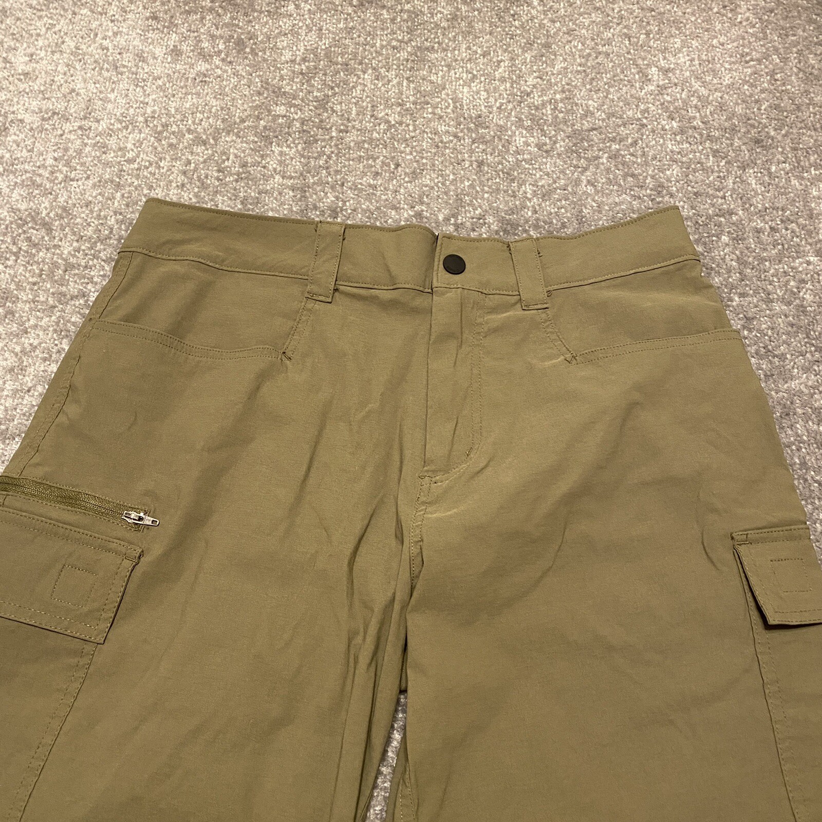 Orvis Mens Tech Cargo Shorts 32 Green Flexible Waistb… Gem