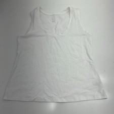 A New Day White U-Neck Basic Tank Top Women's Size XX-Large NEW