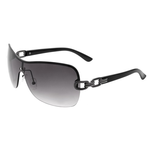 Women's Designer Style Sunglasses Semi-rimless Shield Frame UV400 - Picture 4 of 25