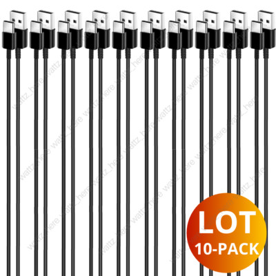 Lot 10 Pack USB Type C Fast Charge Data Sync Cable For Samsung S9 S10 iPhone 15