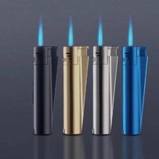 CLIPPER Metal Butane Gas Lighter Windproof Jet Blue Flame Dust Proof Design