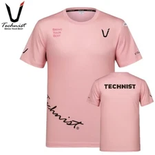 TECHNIST 25S/S Unisex Badminton  T-Shirt Sports Casual Tee Pink AsiaFit TNT6539