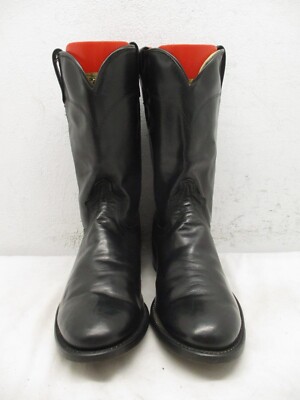 Laredo Black Leather Cowboy Boots Mens Size 7 D Style 28  display picture 1