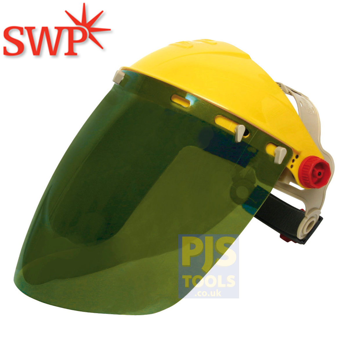 SWP 1436 shade green gas cutting polycarb face shield visor - Main Image