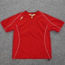 Worth FPEX Windshirt Boys Large Red Batting Jacket Windbreaker Pullover Sports