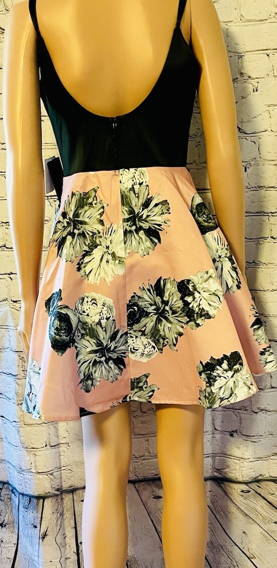 Womens Dillards City Vibes Black Pink Floral A-Line Evening Out Dress NEW Size 9 | eBay Womens Dillards City Vibes Black Pink Floral A-Line Evening Out Dress NEW Size 9 | eBay