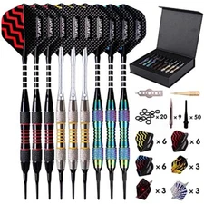 Darts Plastic Tip Professional Soft Tip Darts Set for  Assorted Colors 