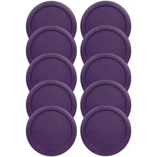 10 Replacement Lids Covers for Pyrex 2-Cup Containers, 5-Inch  7200-PC PURPLE