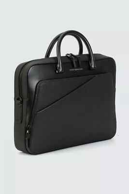 Tommy Hilfiger Laptoptasche Business Leather Computer Bag AM0AM10960 Schwarz