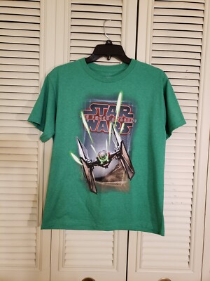 NWT Star Wars The Force Awakens T-Shirt Green Boys Size 2XL (18