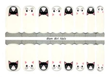 Cute Cats Translucent Overlay Nail polish strips / Nail Wraps / Nail Stickers