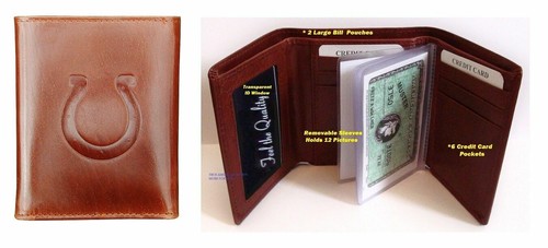 Billetera Triplegable Más Alta Calidad NUEVA Todo Cuero NFL Billfold Mármol ELIGE EQUIPO - Imagen 2 de 9