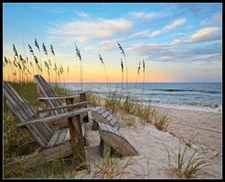 Coastal Sunrise - Chart Counted Cross Stitch Patterns Needlework DMC Color DIY