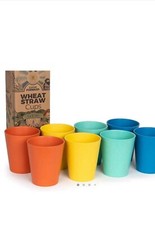 Set of 8 Unbreakable Wheat Straw Cups BPA Free by Grow Forward NEW