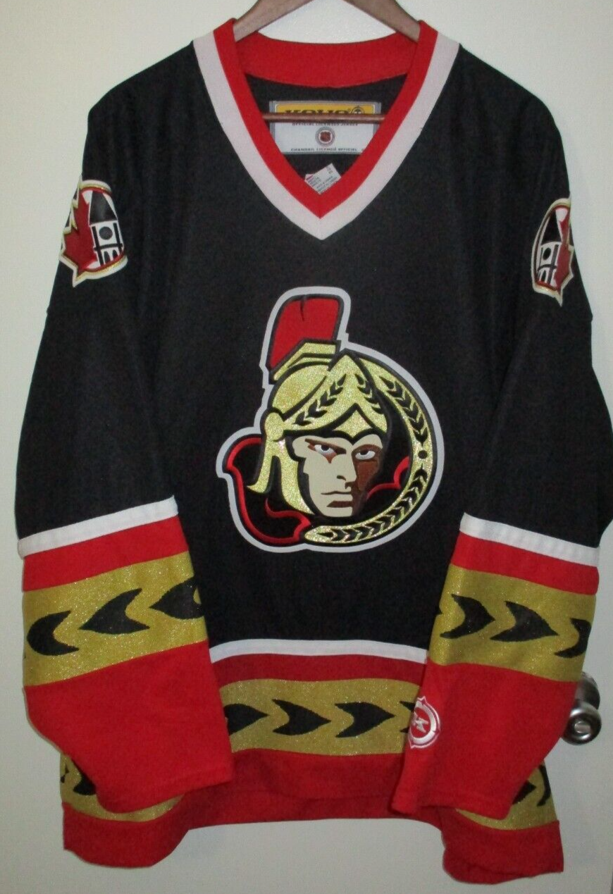 NHL KOHO Ottawa Senators Embroidered Patches Men's Hockey Jersey XL VTG