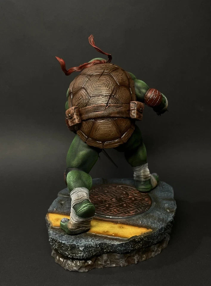 TMNT TEENAGE MUTANT NINJA TURTLES statue figure 1/10  RAPHAEL  PRO PAINTED - Immagine 4 di 4