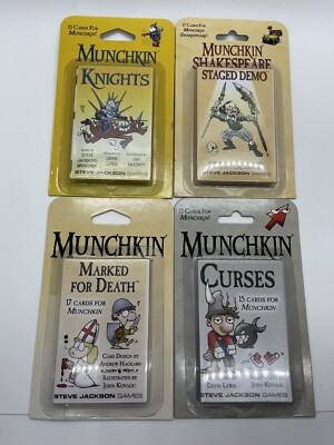 Munchkin Card Game Expansions Sealed Lot Of 4 Shakespeare Knights Curses Death