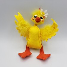 Annalee Plush Figurine 2013 Yellow Duck With Feathers Daisy in Hair
