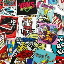 100 PCS VANS OFF THE WALL Logo Decal Sticker Skateboard Laptop Stickers Lot