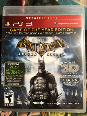 Batman: Arkham Asylum Game of the Year Edition GOTY (Playstation 3 ps3) Complete