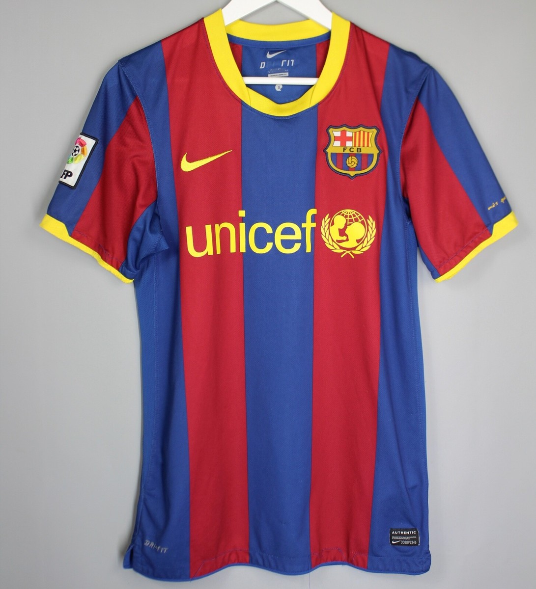 FC BARCELONA SPAIN 2010 2011 HOME FOOTBALL SHIRT JERSEY #10 MESSI