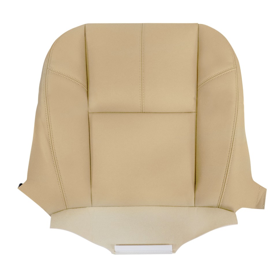 Driver Bottom Leather Seat Cover For 2007-2014 Chevy/GMC Trucks – Light Titanium Gray (Soillar)