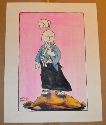 Vintage Original 1987 Art Stan Sakai Usagi Yojimbo Watercolor