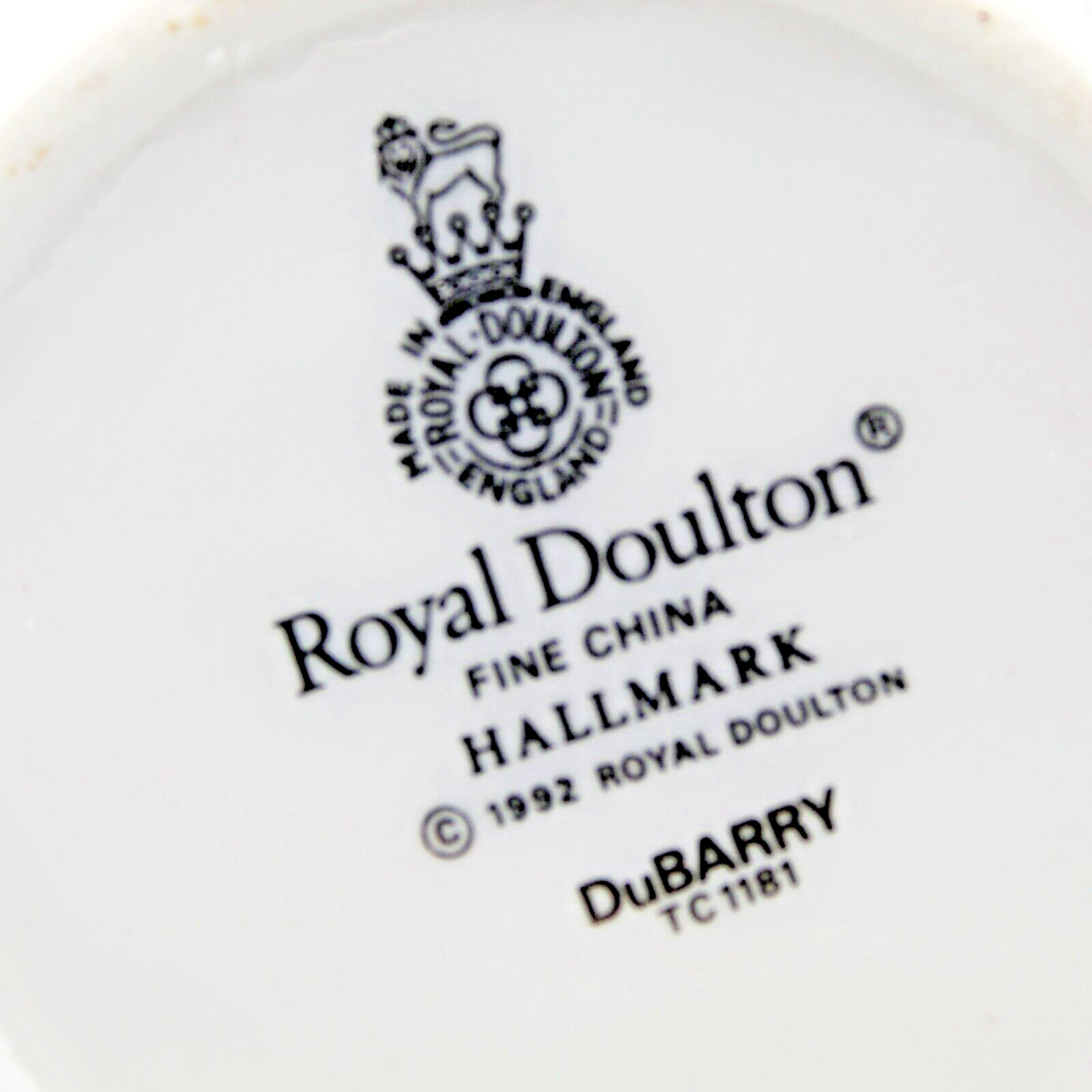 Royal Doulton Teapot 1992 Fine China Hallmark DuBarry TC1181 England 16 oz VTG 